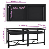 Pedestallo per Lavatrice 2 pcs Nero 120 x 56 x 52 cm Acciaio
