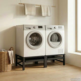 Pedestallo per Lavatrice 2 pcs Nero 124,5 x 61,5 x 32,5 cm