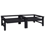 Pedestallo per Lavatrice 2 pcs Nero 124,5 x 61,5 x 32,5 cm