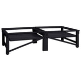 Pedestallo per Lavatrice 2 pcs Nero 124,5 x 61,5 x 32,5 cm