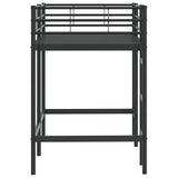 Struttura del letto loft per bambini Nero 75 x 190 cm Acciaio