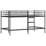 Struttura del letto loft per bambini Nero 80 x 200 cm Acciaio