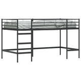 Struttura del letto loft per bambini Nero 100 x 200 cm Acciaio