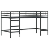 Struttura del letto loft per bambini Nero 100 x 200 cm Acciaio