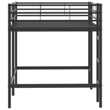 Struttura del letto loft per bambini Nero 100 x 200 cm Acciaio