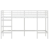 Struttura del letto loft per bambini Bianco 75 x 190 cm Acciaio