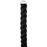 Corda Nero 3,6 x 3,6 x 1000 cm Cotone