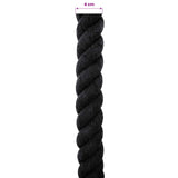 Corda Nero 4 x 4 x 1000 cm Cotone