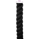 Corda Nero 5 x 5 x 1000 cm Cotone