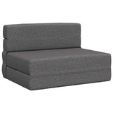 Divano Letto Pieghevole Grigio Chiaro 70 x 80 x 60 cm Tessuto