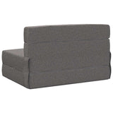Divano Letto Pieghevole Grigio Chiaro 70 x 80 x 60 cm Tessuto