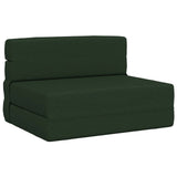 Divano Letto Pieghevole Verde Scuro 70 x 80 x 60 cm Tessuto