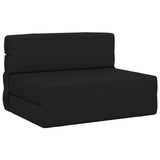 Divano Letto Pieghevole Nero 100 x 80 x 60 cm Tessuto