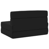 Divano Letto Pieghevole Nero 100 x 80 x 60 cm Tessuto