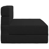 Divano Letto Pieghevole Nero 100 x 80 x 60 cm Tessuto