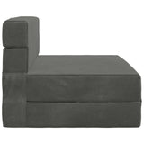 Divano Letto Pieghevole Grigio Scuro 100 x 80 x 60 cm Tessuto