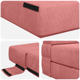 Divano Letto Pieghevole Rosa 100 x 80 x 60 cm Tessuto