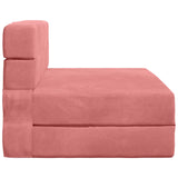 Divano Letto Pieghevole Rosa 100 x 80 x 60 cm Tessuto