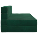 Divano Letto Pieghevole Verde Scuro 152 x 86,5 x 60 cm Tessuto