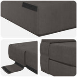 Divano Letto Pieghevole Grigio Scuro 152 x 86,5 x 60 cm Tessuto