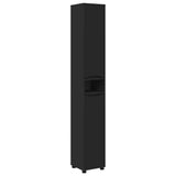 Mobile da Bagno Nero 30,5 x 30 x 195 cm Legno truciolato
