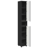 Mobile da Bagno Nero 30,5 x 30 x 195 cm Legno truciolato