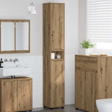 Mobile da Bagno con porta Rovere artigianale 30,5 x 30 x 195 cm