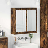 Mobiletto per specchio da bagno Rovere fumé 60 x 20 x 60 cm