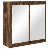 Mobiletto per specchio da bagno Rovere fumé 60 x 20 x 60 cm