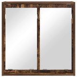 Mobiletto per specchio da bagno Rovere fumé 60 x 20 x 60 cm
