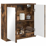 Mobiletto per specchio da bagno Rovere fumé 60 x 20 x 60 cm
