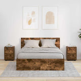 Comodini 2 pcs Rovere fumé 30,5 x 30 x 43 cm Legno truciolato