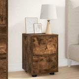 Comodini 2 pcs Rovere fumé 30,5 x 30 x 43 cm Legno truciolato