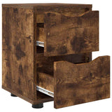 Comodini 2 pcs Rovere fumé 30,5 x 30 x 43 cm Legno truciolato