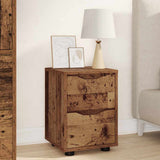 Comodini con cassetto 2 pcs Legno vecchio 30,5 x 30 x 43 cm
