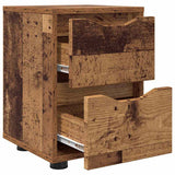 Comodini con cassetto 2 pcs Legno vecchio 30,5 x 30 x 43 cm