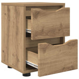 Comodini 2 pz Rovere artigianale 30,5 x 30 x 43 cm