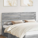 Testiera con testiera Grigio Sonoma 200 cm Legno truciolato