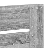 Testiera con testiera Grigio Sonoma 135 cm Legno truciolato