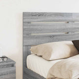 Testiera con testiera Grigio Sonoma 135 cm Legno truciolato