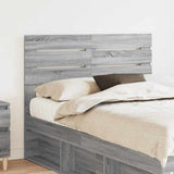 Testiera con testiera Grigio Sonoma 135 cm Legno truciolato