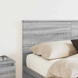Testiera con testiera Grigio Sonoma 140 cm Legno truciolato