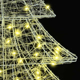 Albero di Natale con 100 LED Bianco caldo 120 cm Acrilico