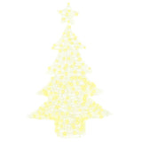 Albero di Natale con 100 LED Bianco caldo 120 cm Acrilico