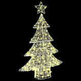 Albero di Natale con 100 LED Bianco caldo 120 cm Acrilico