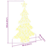Albero di Natale con 100 LED Bianco caldo 120 cm Acrilico