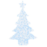 Albero di Natale con 100 LED Bianco freddo 120 cm Acrilico