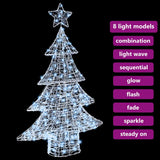 Albero di Natale con 100 LED Bianco freddo 120 cm Acrilico