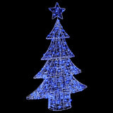 Albero di Natale con 100 LED Blu 120 cm Acrilico