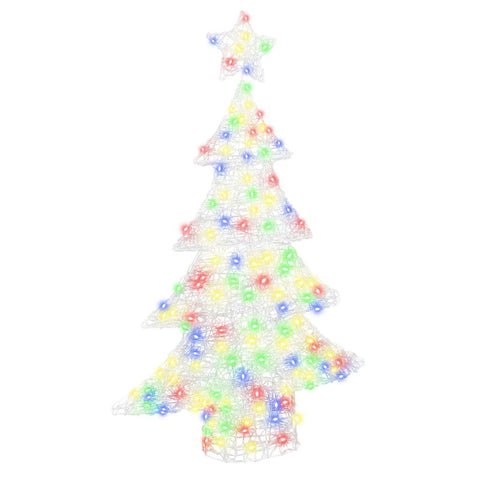 Albero di Natale con 100 LED Multicolore 120 cm Acrilico